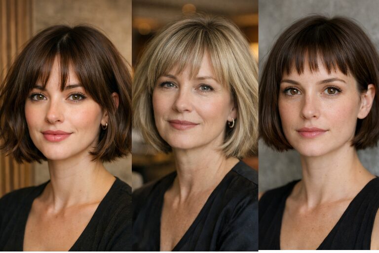 19 Chin-Length Hairstyles With Bangs That Instantly Frame the Face